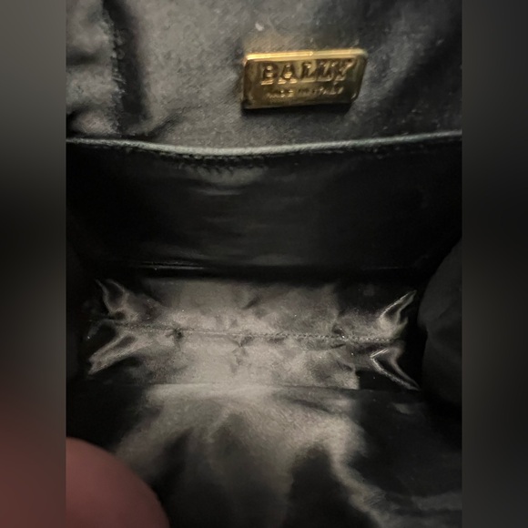Bally Vintage Black Velvet Long Strap Jem Clasp Evening Crossbody Purse! - Picture 13 of 14